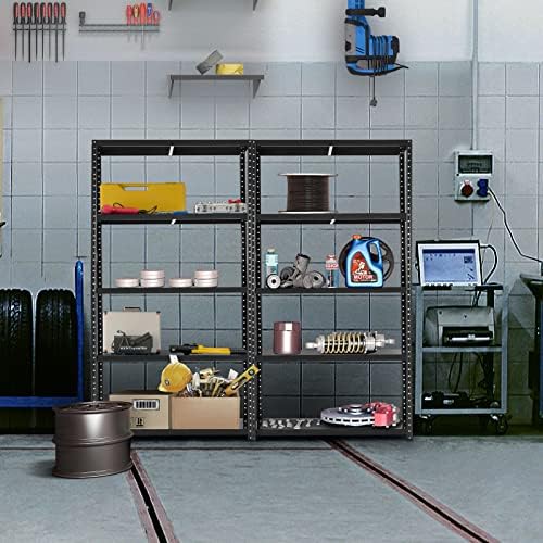 Prateleiras de armazenamento de metal de 5 camadas Goflame, unidade de prateleira de armazenamento de garagem ajustável, rack de prateleira