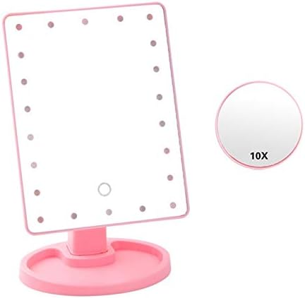 Douba LED Touch Screen 22 Leve maquiagem espelho de maquiagem Compêmea de 10x Ligação de espelho de vaidade de beleza de 10x