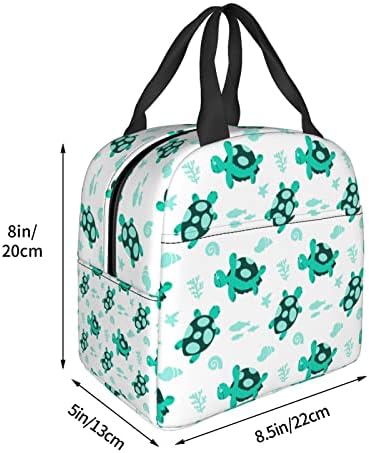 Lancheira colorida de tartaruga com alojamento lanche isolado Box Teen School Bags Reutilizável refeição Contêiner portátil para meninos