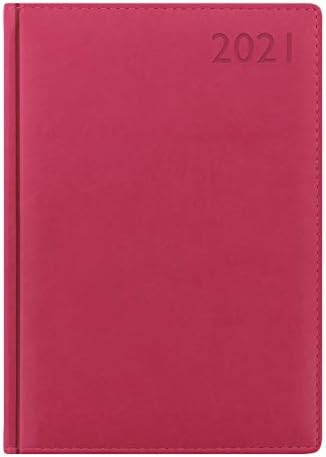 Letts Verona Week para visualizar 2021 Book de nome, rosa, 8,25 x 5,875 polegadas