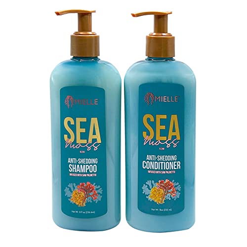 Mielle Sea Moss Anti -Shedding Prevention Collection Shampoo, Condicionador - 2 PCS conjunto de pacote