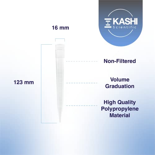 Dicas de pipeta de 5 ml de Kashi Scientific 5ml, pontas universais de pipeta não filtro 5 ml, pontas de pipeta estéril com graduação