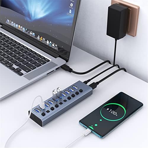 Chunyu Aluminium 10 porta USB3.0 Estação de ancoragem Hub multifuncional Switch Switch USB Hub
