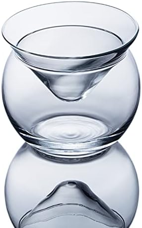 Belupai 9oz de copos de martini sem haste com conjunto de chiller de 2, copos de martini de vidro cristal