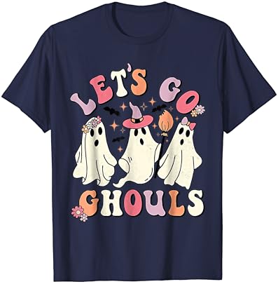 Vamos ir para Ghouls Halloween fantasma fantasia traje retro groovy