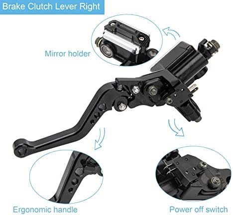 Motocicleta Universal 7/8 22mm Midrocolador Cilindro mestre da embreagem CNC Conjunto esquerdo e direito, alavanca de freio de