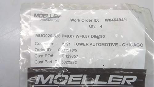 Moeller Precision Tool MUO020-028 P = 8,07 W = 6,57 D6@90 -pacote de 4 -, muo020-028 p = 8,07 W = 6,57 D6@90 -pacote de