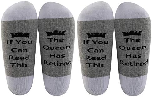 Presentes de aposentadoria de Levlo para mulheres meias de aposentadoria Se você puder ler isso, a rainha se aposentou