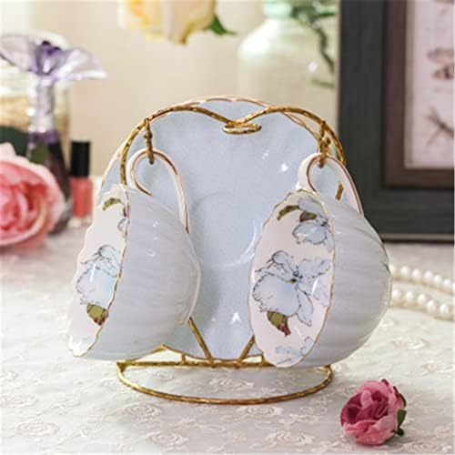 MJWDP British British Bone China Tea Conjunto de café Copo Jardim Tarde Tea Cerâmica Cerâmica Chá preto Copo de pires