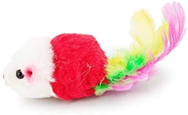 Cat Chew Toy Mouse forma de cor de cor de pet de petata de petata de pet switters pacote 5 pcs inteligente