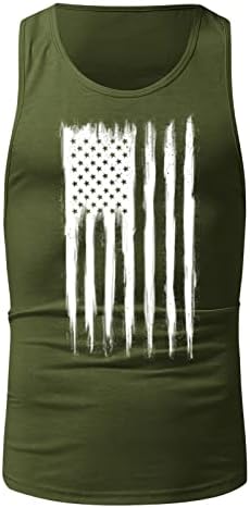 Jiabing masculino do Dia da Independência Tanque de verão Tampa respirável Grande tamanho casual Top top solto parcial camisetas esportivas