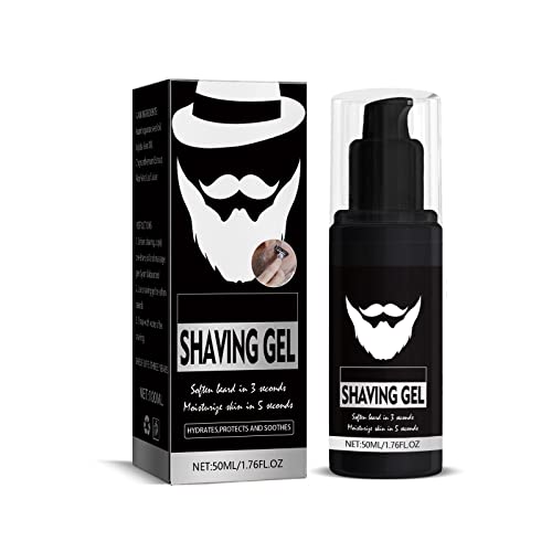 Gel de barbear de limpeza profunda para homens de barba de barba de barba suave e refrescante para cuidados faciais