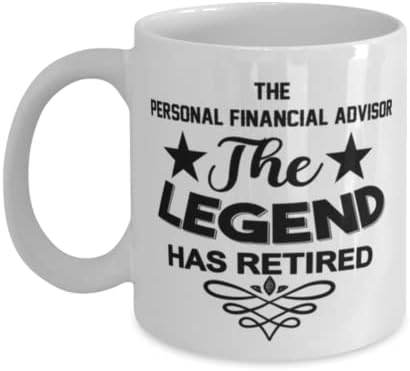 Conselheiro Financeiro Pessoal MUG, The Legend se aposentou, idéias de presentes exclusivas para consultor financeiro