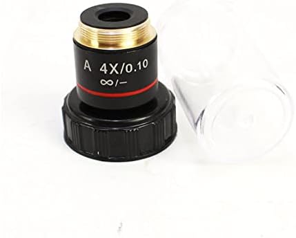 Kit de acessórios para microscópio DEIOVR para adulto, 4x 10x 40x 100x Plano infinito lente objetiva achromática para acessórios