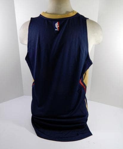 -17 New Orleans Pelicans Blank Game emitido Navy Road Jersey Adidas 2xl 757 - jogo da NBA usado