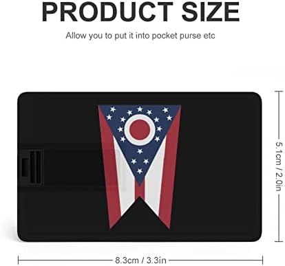 Vintage Ohio State America Flag Credit Bank Card USB Drives Flash Memory Memory Stick Tecla de armazenamento de tecla 64G