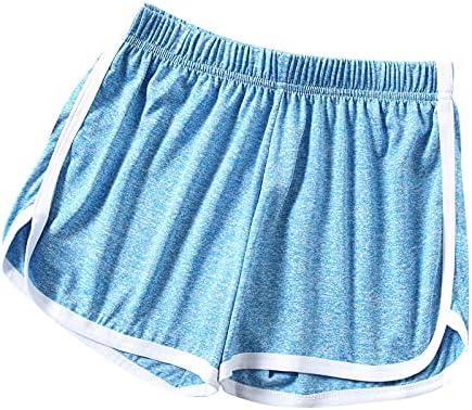 Shorts beuu para mulheres casuais no verão de fundo moderno de fundo sólido senhoras de calça curta leve, calça esportiva