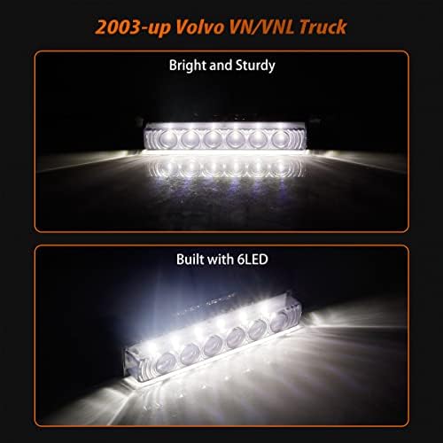 ADIIL 5pcs White 6 led Cab telhado Top de folga Conjunto de lentes fumadas marcador de lâmpadas de corrida compatíveis com