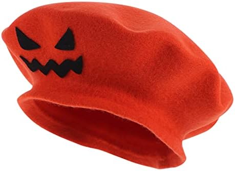 Soimiss French Style Fancy Lantern Up Jack-Artist Decor Vintage Bohoret Boins Party Beanie Pumpkin Pretty Costume Cap