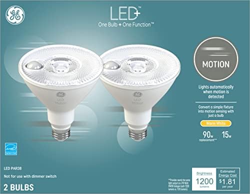 Pacote de lâmpada LED LED+ LED+ Motion, lâmpadas de movimento PAR38 e movimentos A21 Bulbos, branco quente/luz do dia