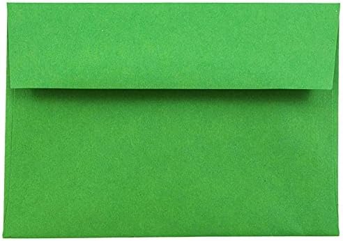 Jam Paper A2 Envelopes de convite coloridos - 4 3/8 x 5 3/4 - Green Recycled - 25/pacote