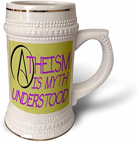 3drose ateísmo é mito entendido debate filosófico texto roxo - 22oz de caneca de caça