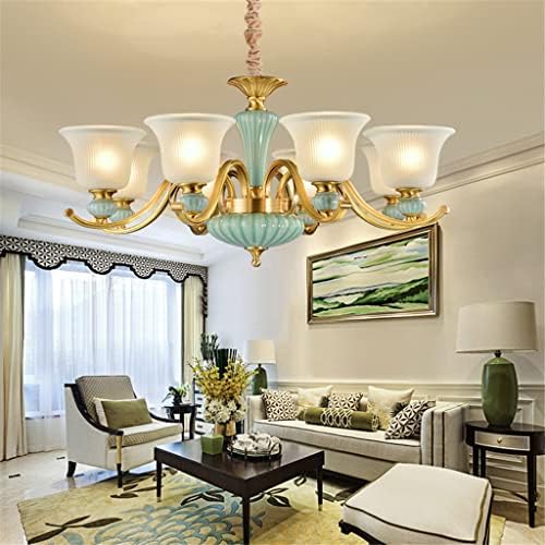Irdfwh de estilo europeu sala de jantar quarto quarto villa hotel shopping shopping retro e27 lustre de cerâmica lâmpada