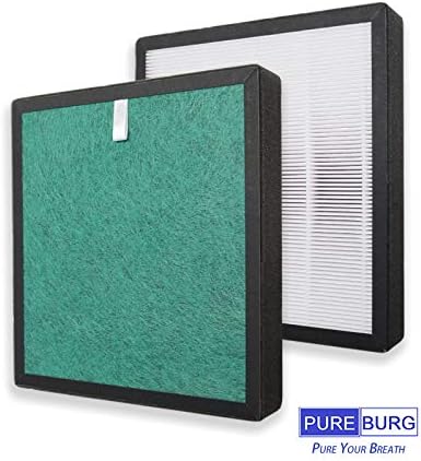 Pureburg 2-Pack Substituição 3 em 1 Filtros HEPA compatíveis com elechomes A3B, A3B WiFi/Olansi KJ200-A3B Purificador de ar, também