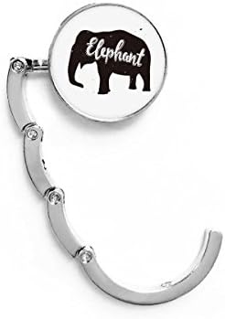 Elefante Black and White Animal Gon Hook Decorativo Extensão de Extensão dobrável Cabide dobrável