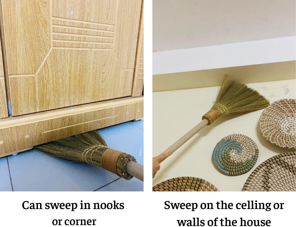 TTS for Home Natural Whisk Sweeping Hand Handdle Broom - Vietnamita Broom para limpeza, casamento, vassoura decorativa -