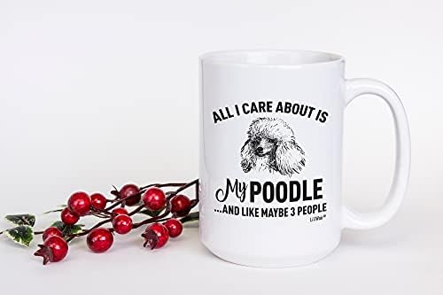 LILIWAIR POODLE MOM PRESENTE ANCIMENTO DE NATAL MULHER MULHER PAI DOR DE DOR DE DOR AMARENTES CONHECIMENTO I AMOR POODLE CAFÉ ACESSORES