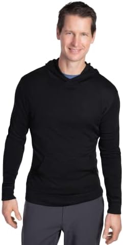 Coloque de lã para masculino Merino Pro-nit moun Wool Pullover Hoodie-Wicking Breathable Anti-Odor