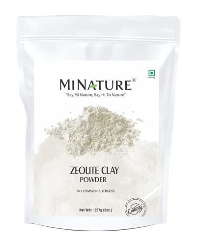 Zeólito argila em pó por mi natureza | Argila zeolite | 227G | Absorve excesso de óleo | Máscaras faciais para a