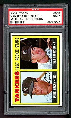 1967 Topps # 553 Os novatos Yankees Mike Hegan/Thad Tillotson New York Yankees PSA PSA 7.00 Yankees