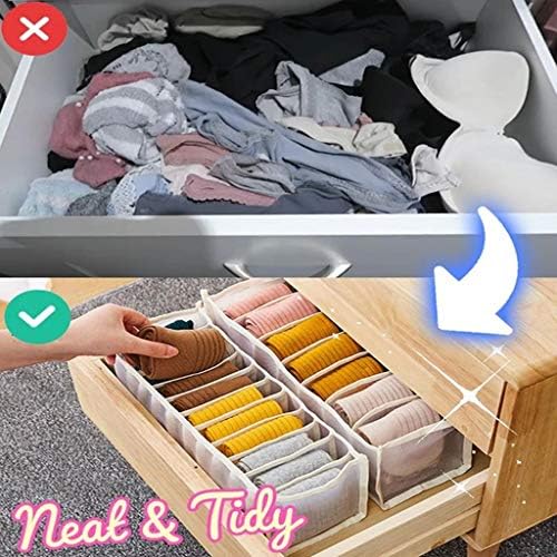 Caixa de armazenamento de roupas de malha dobrável doméstico com compartimentos de compartimentos sutiãs e calcinhas de