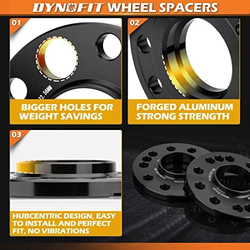 Dynofit 12mm 5x114.3 Spacers de rodas, espaçador de rodas central de 2pcs com furo cubo de 66,1 mm, compatível com Nissan 350Z