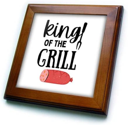 3drose Rosette - BBQ Life - King of the Grill - ladrilhos emoldurados