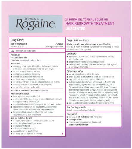 Rogaine for Women Hair Regrowth Tratamento de 3 a 2 onças