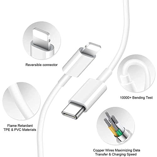 2 pacotes de 3,3 pés USB C Cabo de carregamento USB a USB Original [Apple MFI Certified] Cabo ABLEMENTE para iPhone 12/12 mini/12pro/12 pro max/11/11pro/11 pro max/xs max/xr/x, iPad