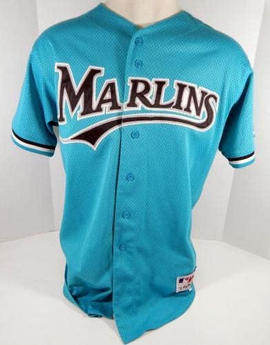 1994-02 Florida Marlins #61 Game usou Blue Jersey Batting Practice St DP07509 - Jogo usada MLB Jerseys