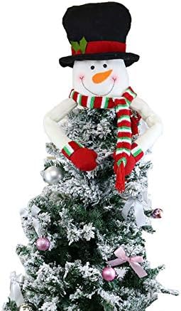CFSNCM Árvore de Natal Topper Capéu fofo Decorações de árvore de festas de inverno Old Homem Ornamento de neve Decorações