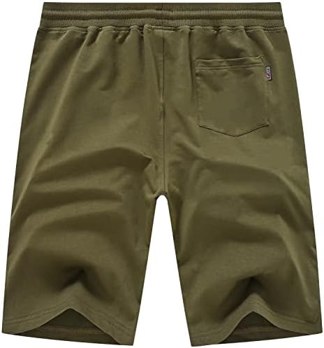 YUNDOBOP Mens shorts casuais Casual Casual Cantura elástica shorts atléticos com bolsos com zíper