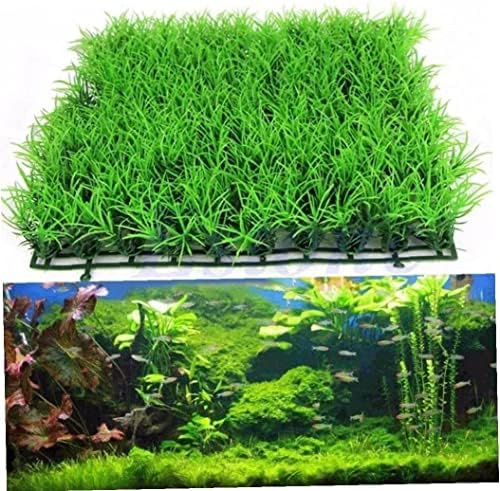 Zulow Aquarium Fake Grass Fish Fish Tank Artificial Turf Aquático Paisagem Planta Verde para Decoração de Tanques de