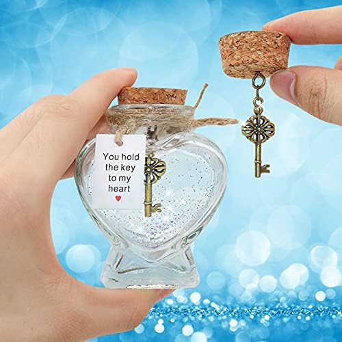 Você segura a chave para o meu coração - presente de garrafa decorativa para namorada ou namorado Dia dos Namorados/Natal - Chave em uma garrafa Presentes para esposa ou marido