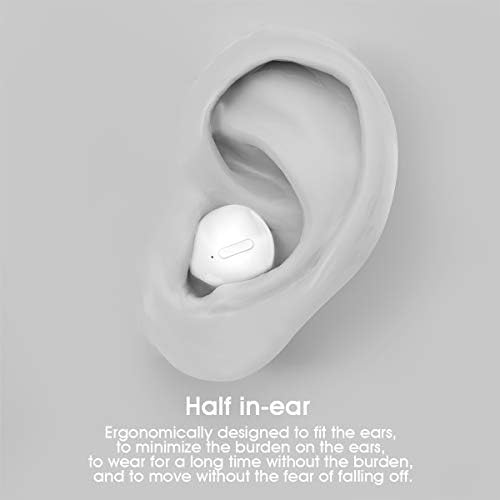Szhtfx fones de ouvido invisíveis do sono Bluetooth foodbuds mini pequenos fones de ouvido discretos para o trabalho, canais de