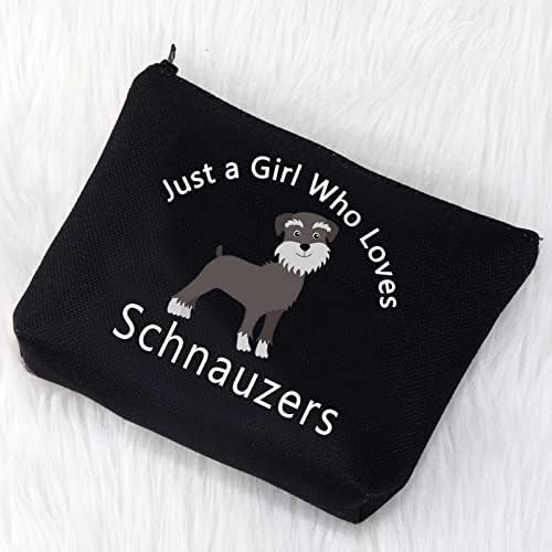 CMNIM Schnauzers Presente Bolsa de maquiagem apenas uma garota que adora SchnaUzerzers Lover Gifts for Schnauzers Proprietário