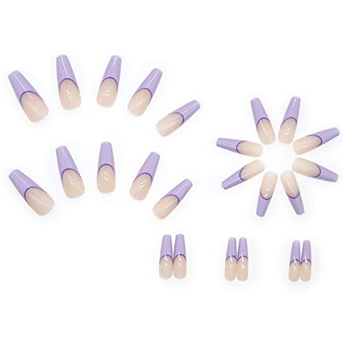 24 PCs Pressione em unhas Longo Caixão Falso unhas Falsa Tampa completa Beck em pregos