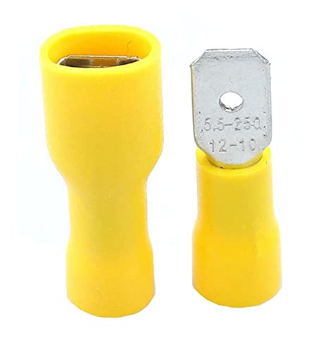 SVAPO 5.5-250 MDD5.5-250 Amarelo machado machado Conexões de fio elétrico feminino Conectores de crimpagem conectores