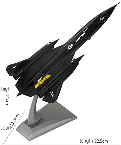 Teckeen Metal Aircraft Model, Aeronave Modelo SR-71 Reconnaissance, 1: 144 Modelo Aircraft Arts and Crafts Collection