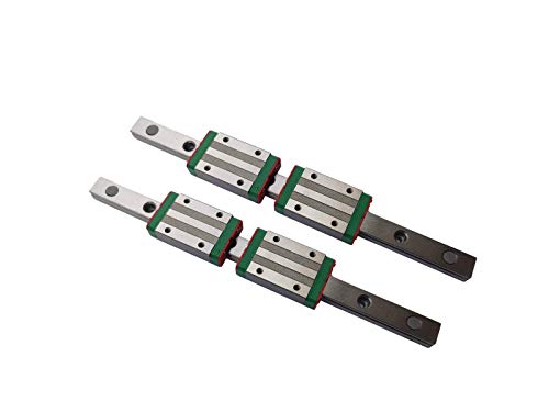 MSSOOMM Miniatura Linear Sliding Guideway Rail 2pcs MGN7 MR7 13,39 polegadas / 340mm + 4pcs MGN7-H Tipo de controle